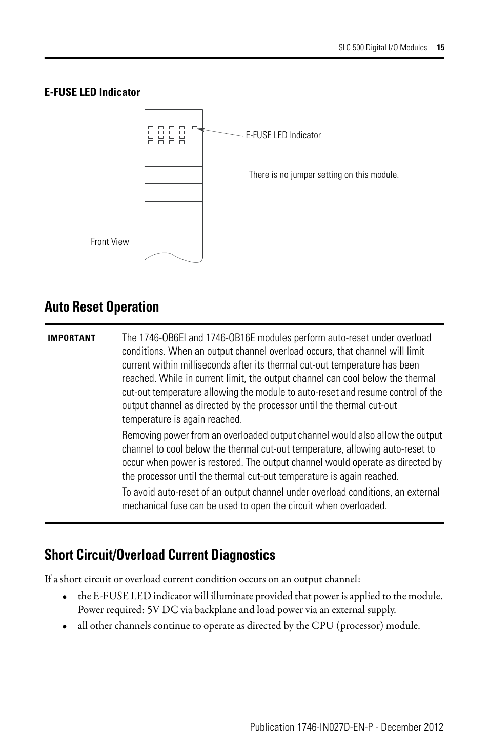 Rockwell Automation 1746-XXXX SLC 500 Digital I/O Modules Installation Instructions User Manual | Page 15 / 48