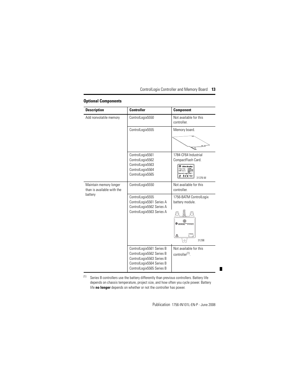 Rockwell Automation 1756-Lx_Mx ControlLogix Controller and Memory Board Installation Instructions User Manual | Page 13 / 52