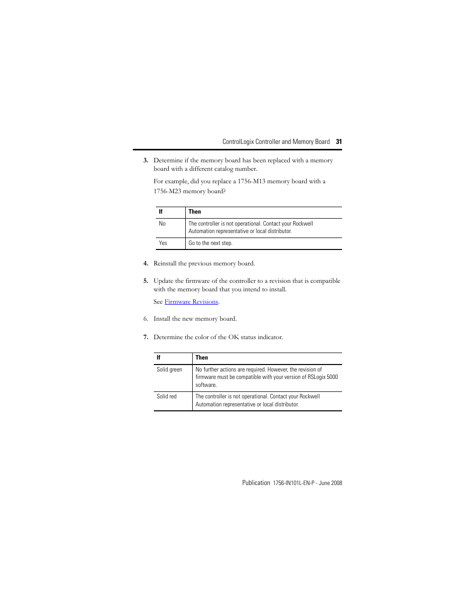 Rockwell Automation 1756-Lx_Mx ControlLogix Controller and Memory Board Installation Instructions User Manual | Page 31 / 52