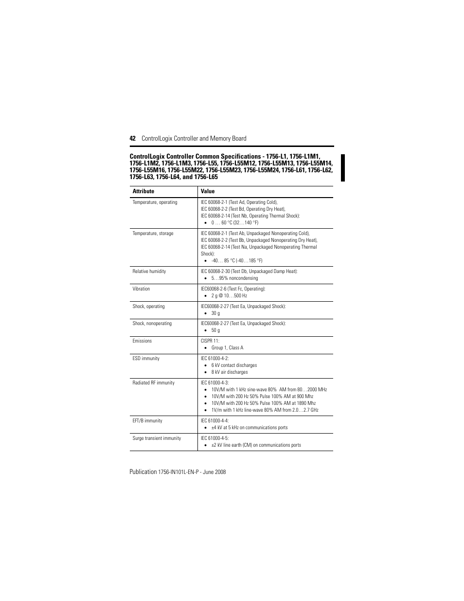 Rockwell Automation 1756-Lx_Mx ControlLogix Controller and Memory Board Installation Instructions User Manual | Page 42 / 52