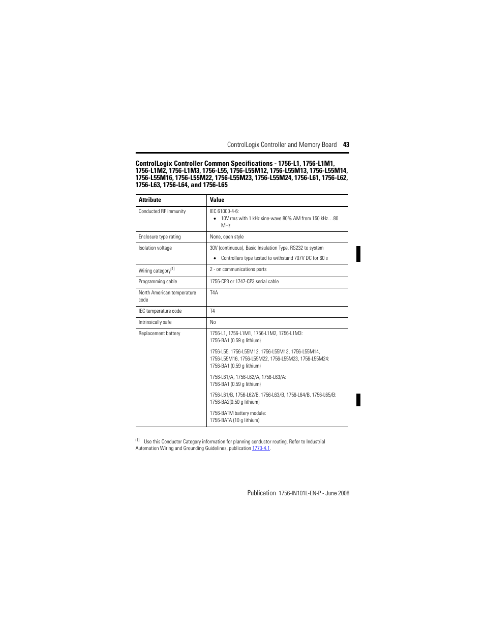Rockwell Automation 1756-Lx_Mx ControlLogix Controller and Memory Board Installation Instructions User Manual | Page 43 / 52