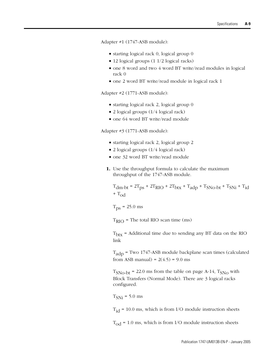 Rockwell Automation 1747-SN Remote I/O Scanner User Manual | Page 105 / 171