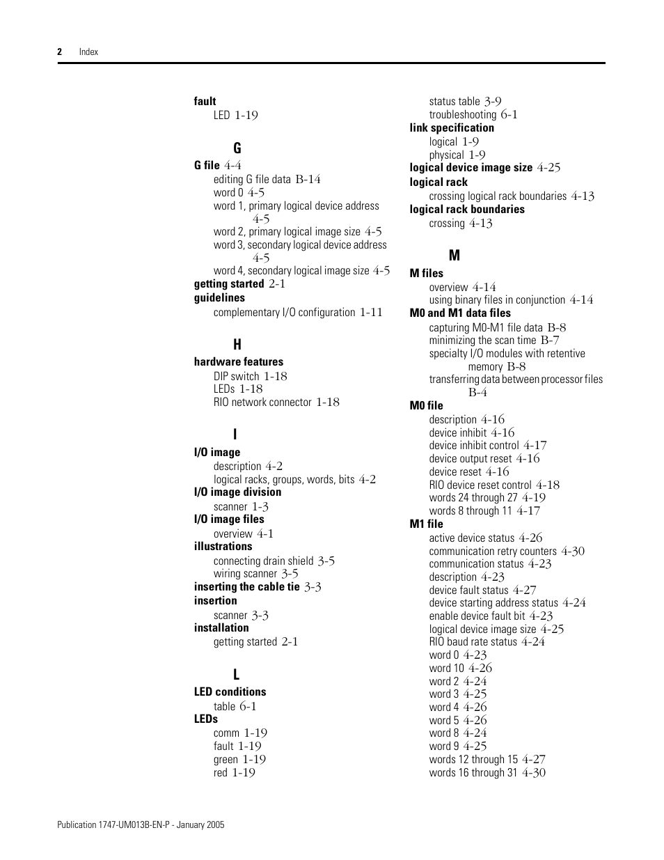 Rockwell Automation 1747-SN Remote I/O Scanner User Manual | Page 166 / 171