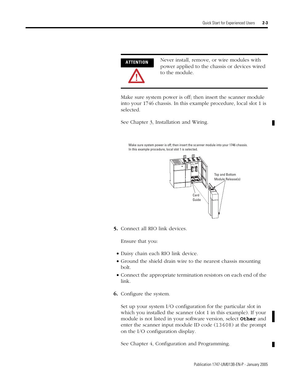 Rockwell Automation 1747-SN Remote I/O Scanner User Manual | Page 31 / 171