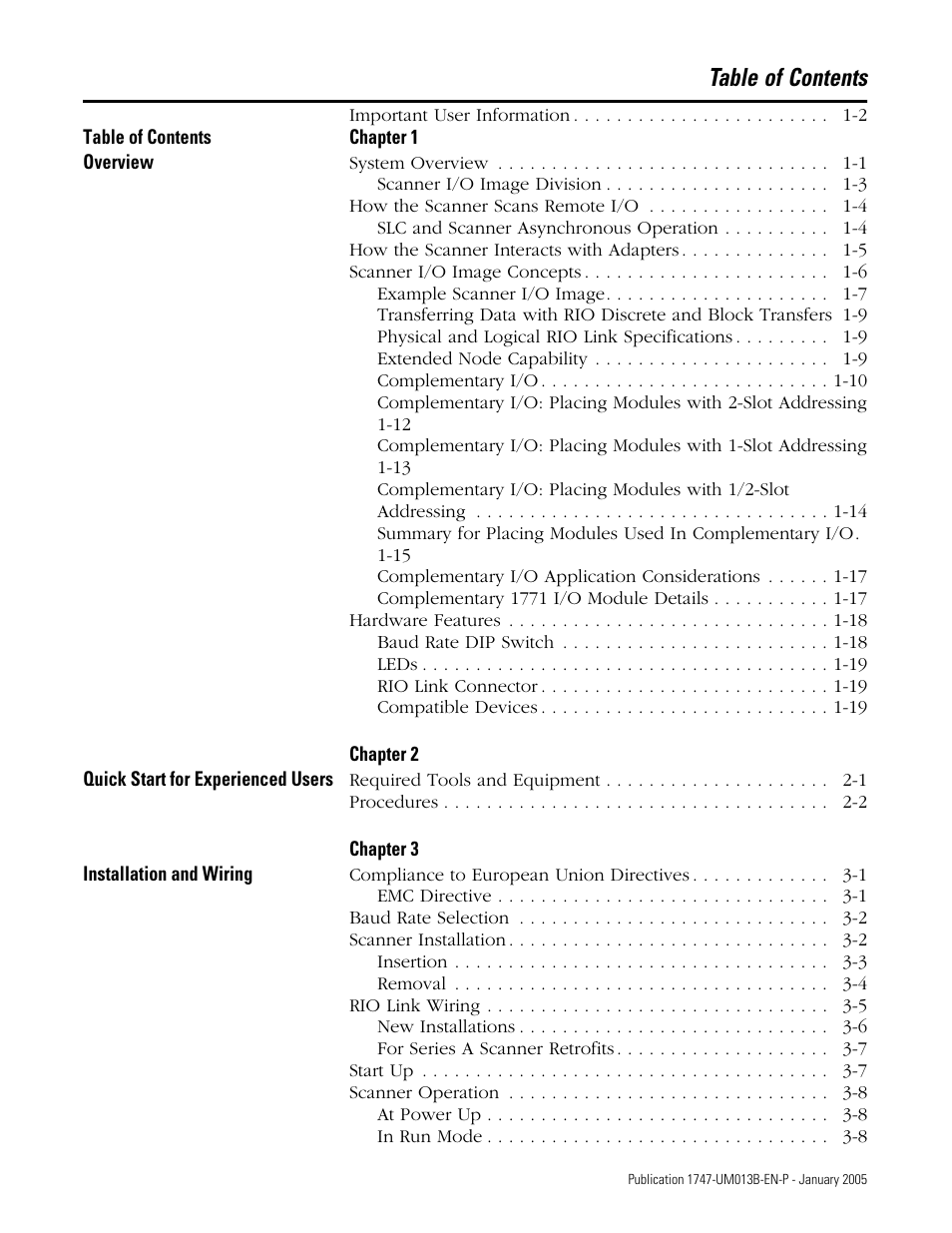 Rockwell Automation 1747-SN Remote I/O Scanner User Manual | Page 5 / 171