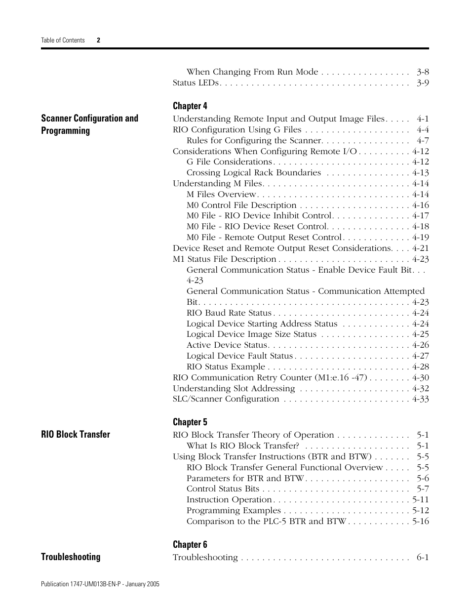 Rockwell Automation 1747-SN Remote I/O Scanner User Manual | Page 6 / 171