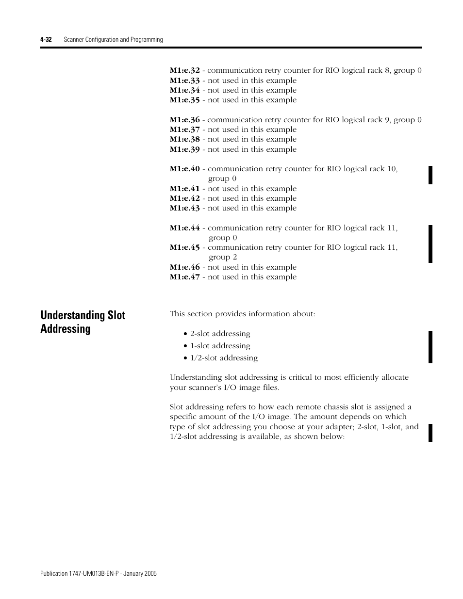 Understanding slot addressing, Understanding slot addressing -32 | Rockwell Automation 1747-SN Remote I/O Scanner User Manual | Page 76 / 171