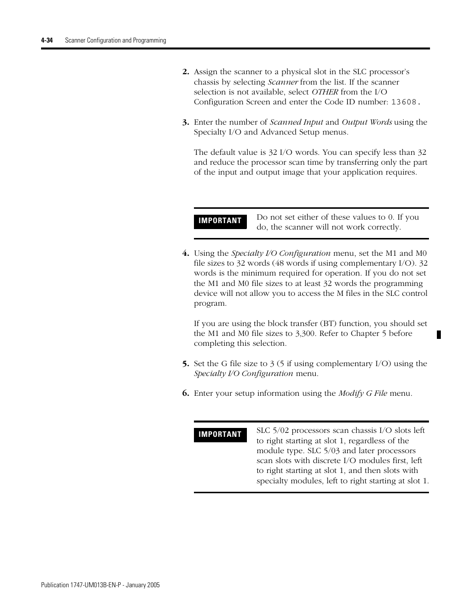 Rockwell Automation 1747-SN Remote I/O Scanner User Manual | Page 78 / 171