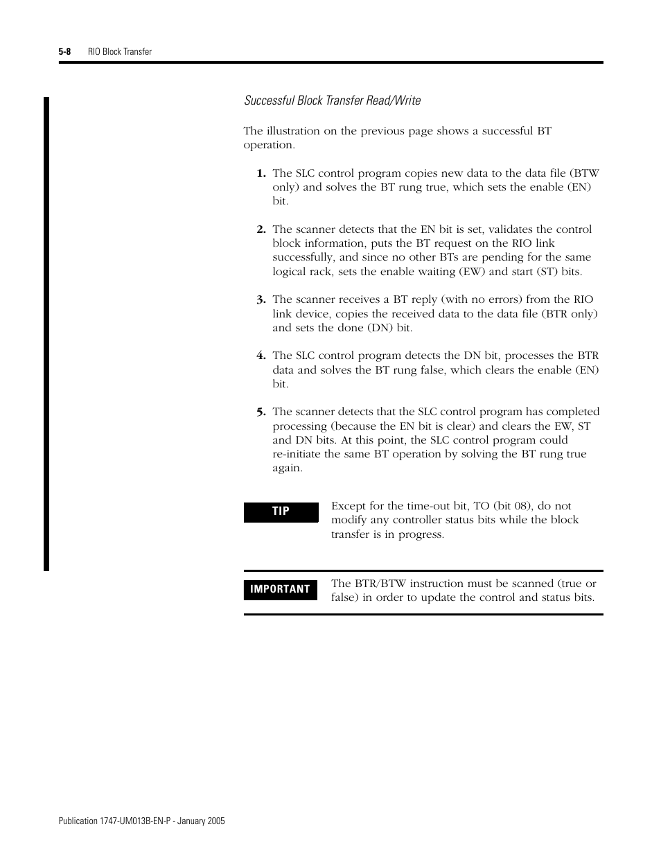 Rockwell Automation 1747-SN Remote I/O Scanner User Manual | Page 86 / 171