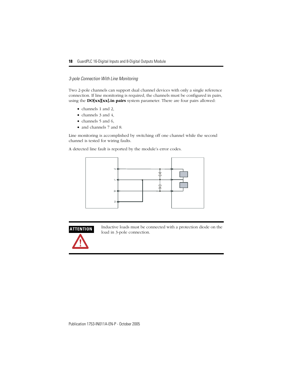 Rockwell Automation 1753-IB16XOB8 GuardPLC 16-Digital Inputs and 8-Digital Outputs Installation Instructions User Manual | Page 18 / 24