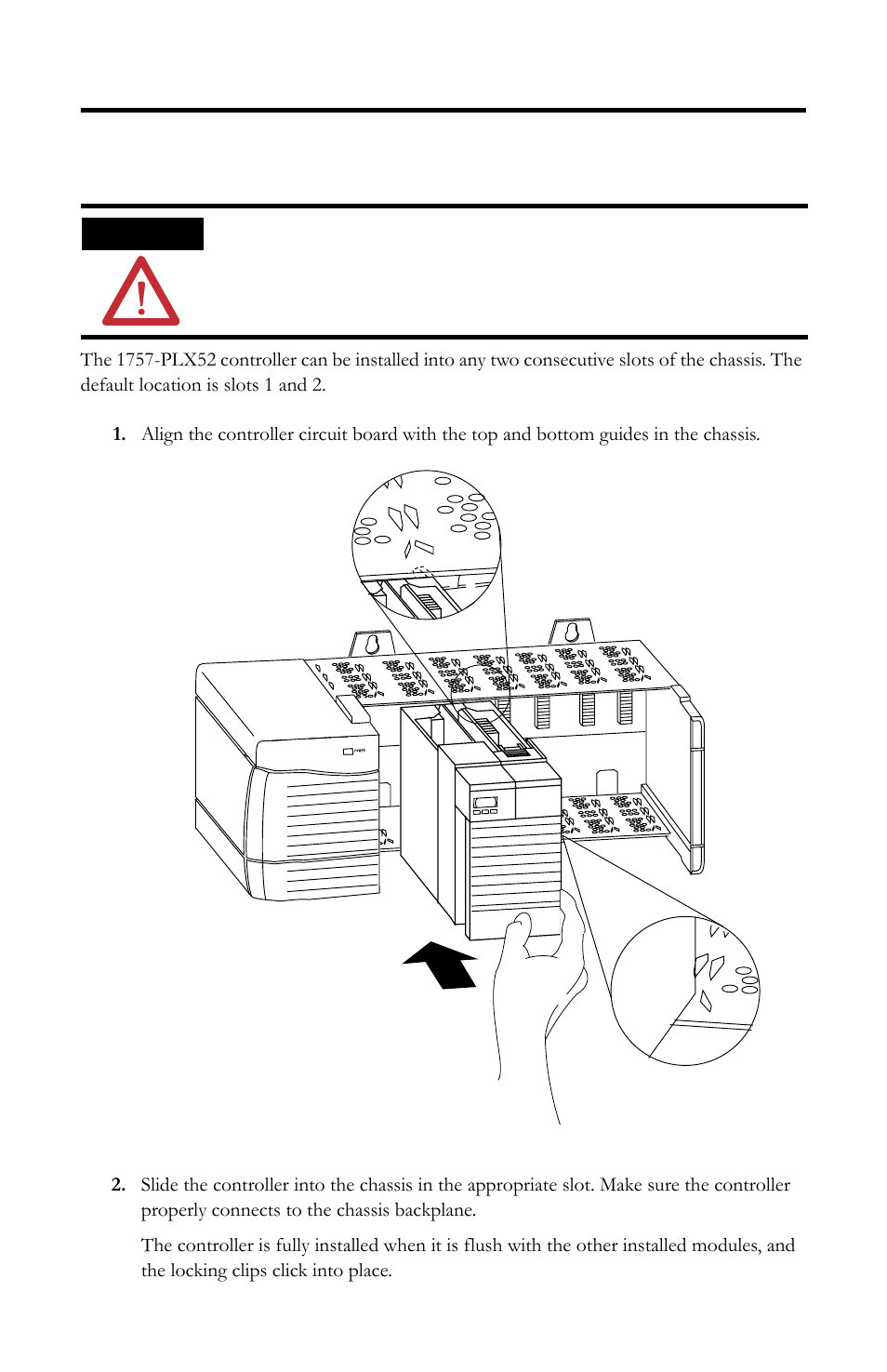 Install the 1757-plx52 controller | Rockwell Automation 1757-PLX52 ProcessLogix Controller Module Installation Instructions User Manual | Page 9 / 16