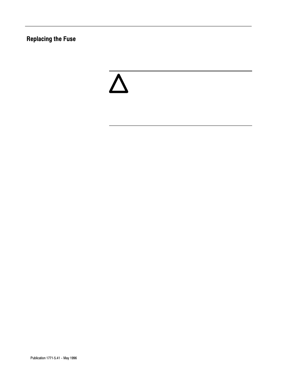 Replacing the fuse | Rockwell Automation 1771-OND INSTL.INSTR AC (24V) OUTPT.MOD User Manual | Page 8 / 12