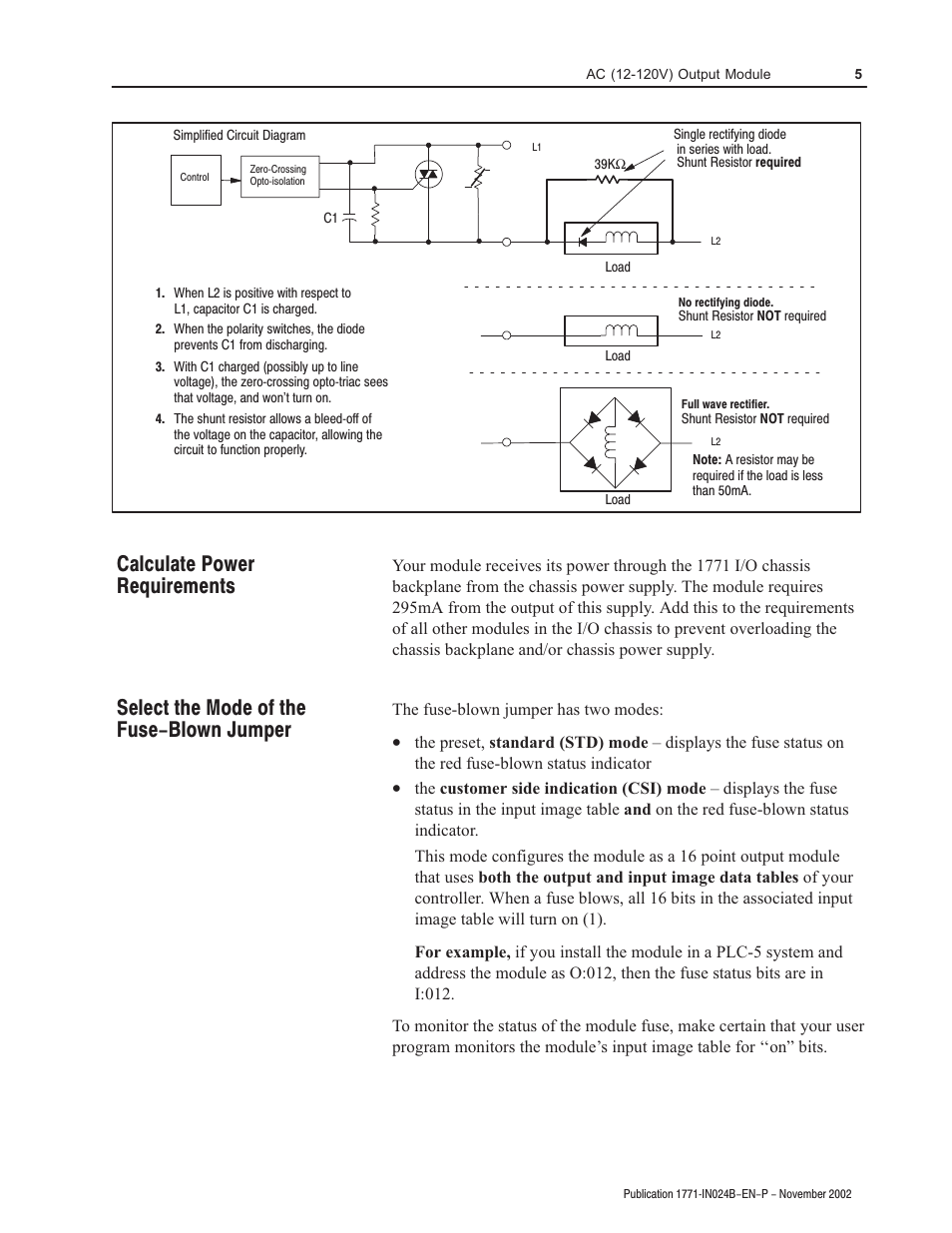 Rockwell Automation 1771-OAD AC(12-120V)Output Installation Instructions User Manual | Page 5 / 16