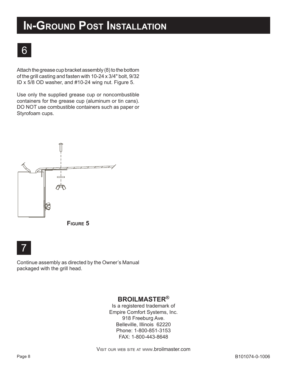 Round, Nstallation | Broilmaster BP48-1 User Manual | Page 8 / 8