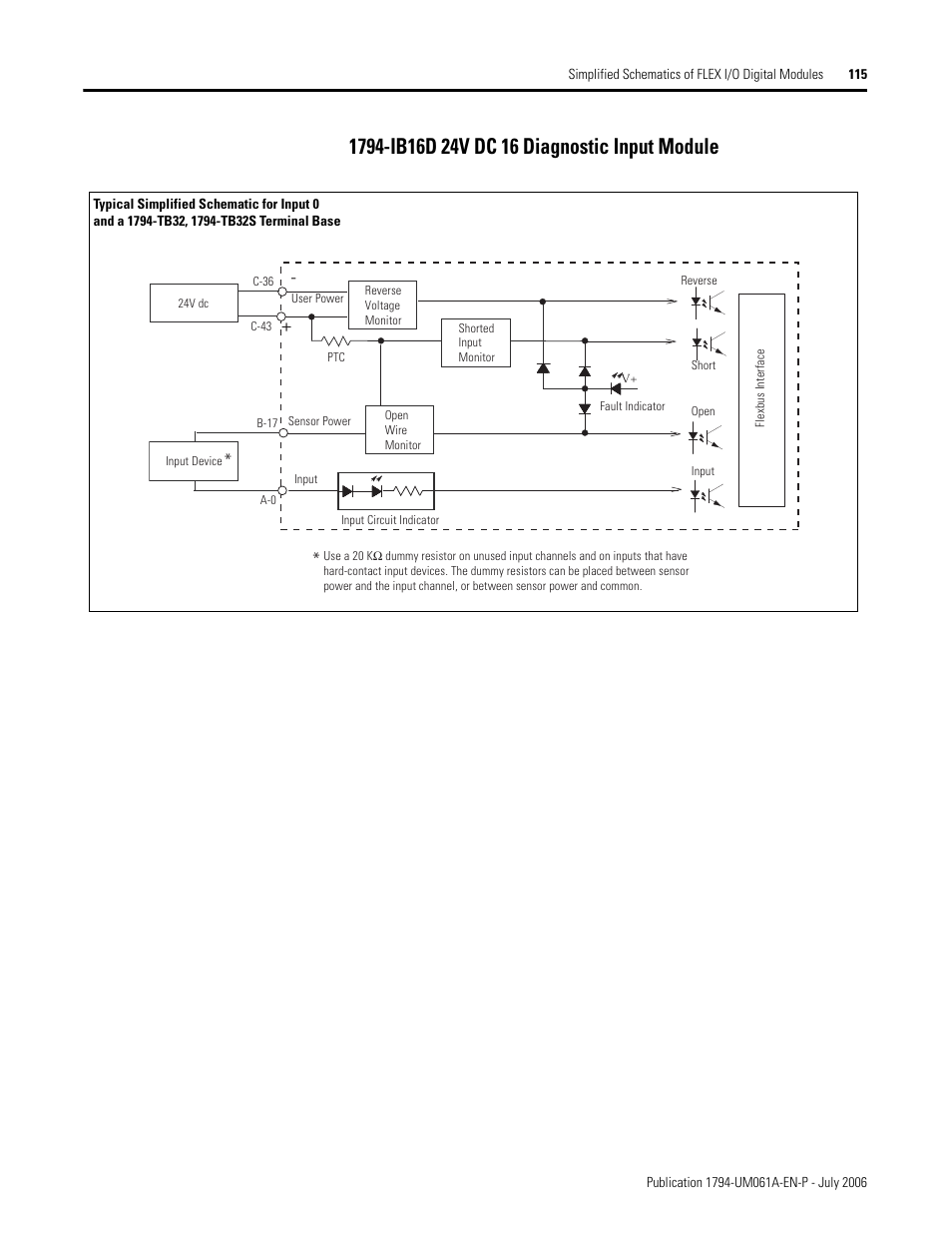 1794-ib16d 24v dc 16 diagnostic input module | Rockwell Automation 1794-OB16D FLEX I/O Diagnostic Modules User Manual User Manual | Page 117 / 132