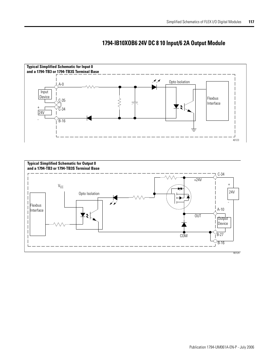 1794-ib10xob6 24v dc 8 10 input/6 2a output module | Rockwell Automation 1794-OB16D FLEX I/O Diagnostic Modules User Manual User Manual | Page 119 / 132