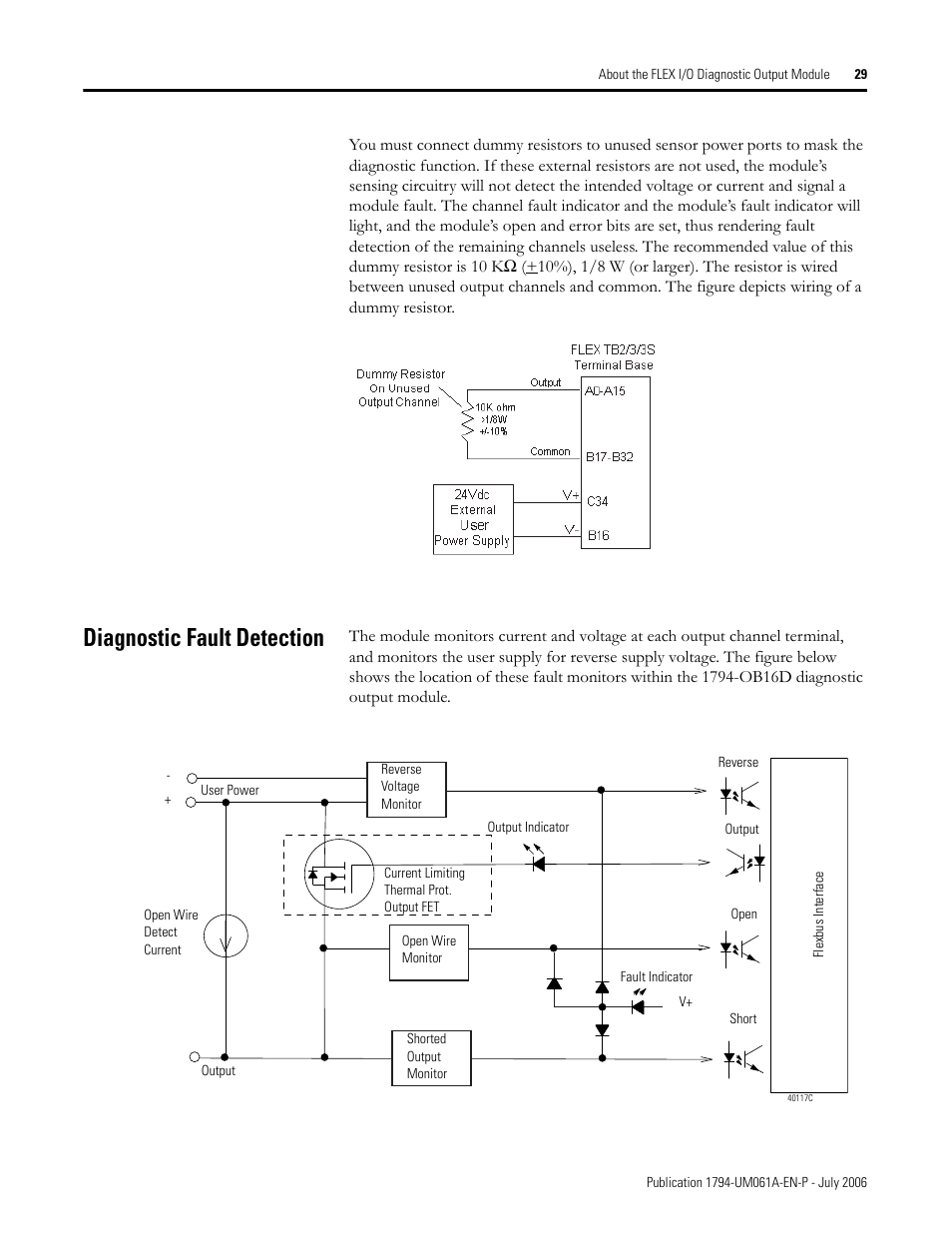 Diagnostic fault detection | Rockwell Automation 1794-OB16D FLEX I/O Diagnostic Modules User Manual User Manual | Page 31 / 132