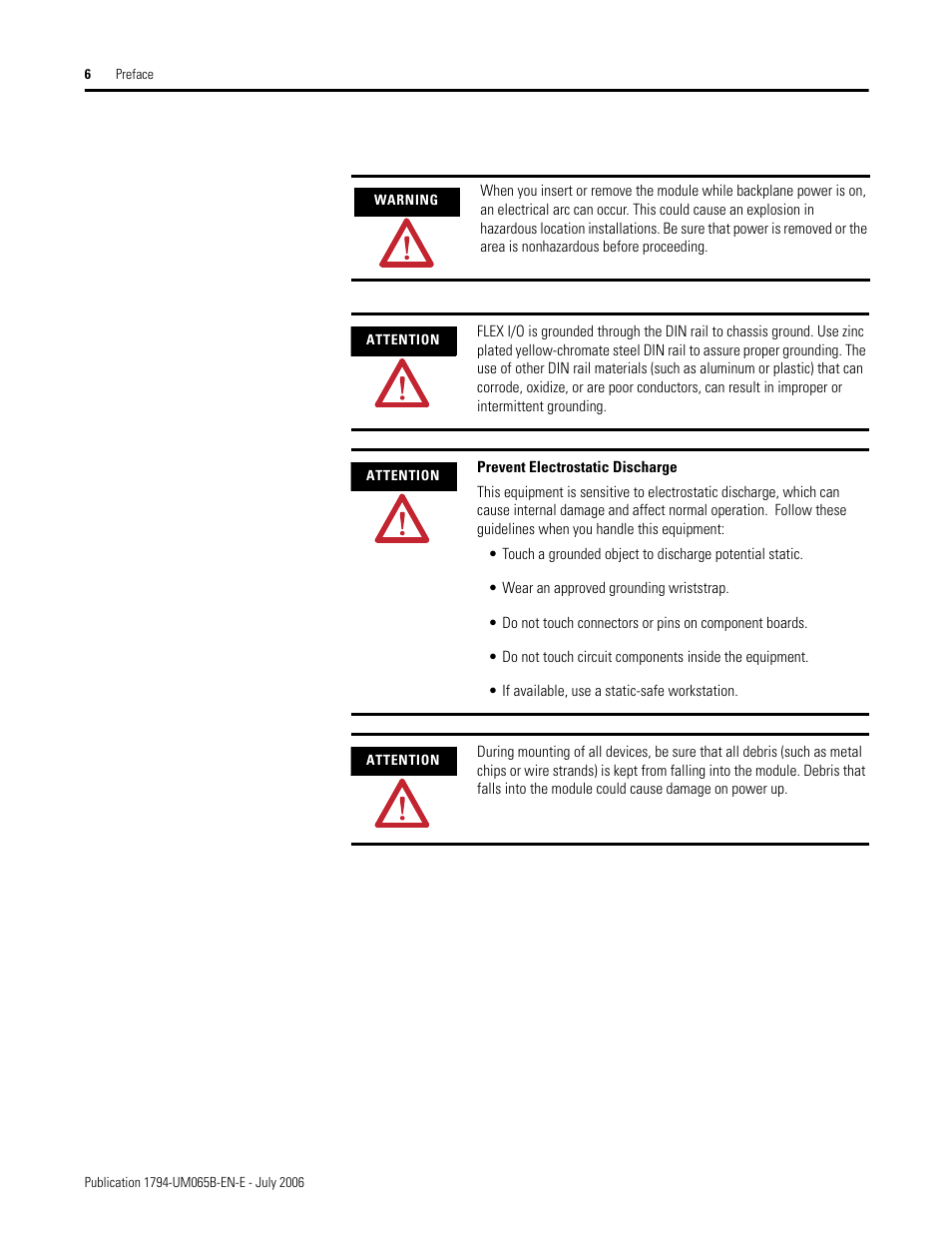 Rockwell Automation 1794-OB16D FLEX I/O Diagnostic Modules User Manual User Manual | Page 8 / 132