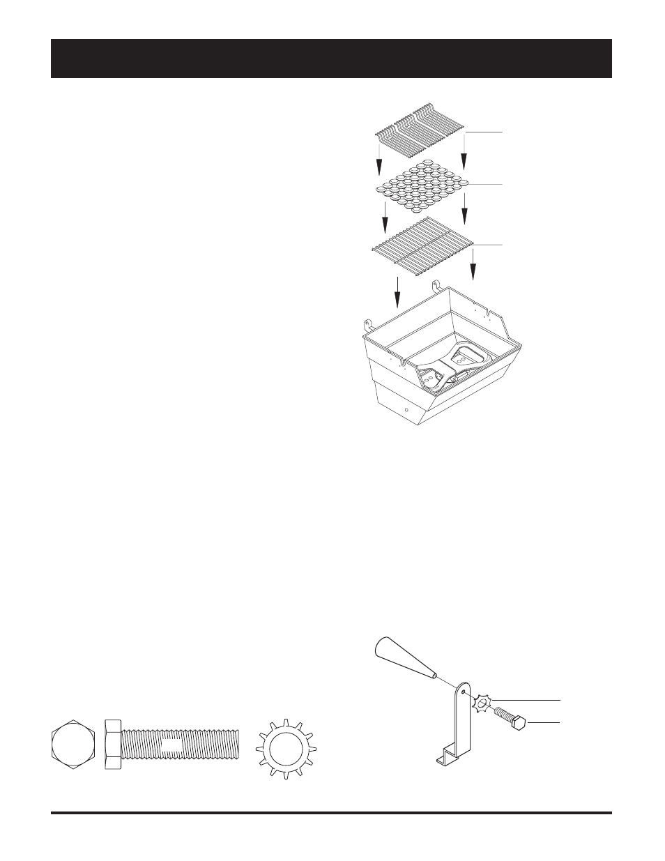 Rill, Ssembly installing racks, Grid lifter | Installing char-master briquets | Broilmaster P4 User Manual | Page 11 / 24
