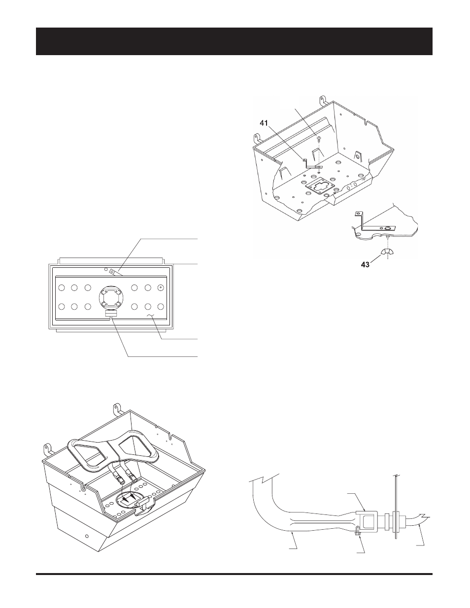 Rill, Ssembly burner stabilizing bracket, Radiation shield | Installing the burner | Broilmaster P4 User Manual | Page 9 / 24