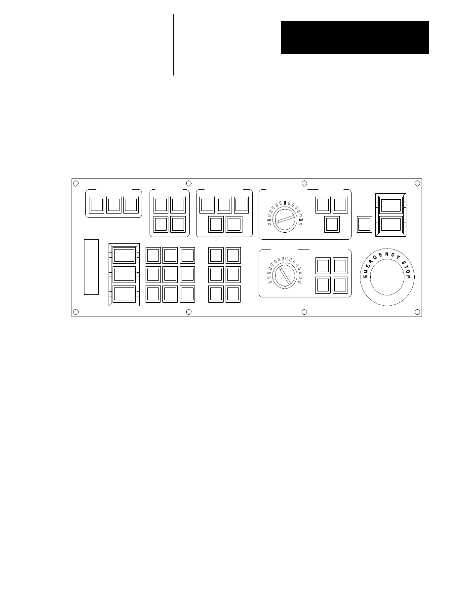 Basic control operation chapter 2, Figure 2.4 push-button mtb panel | Rockwell Automation 8520 9/Series CNC Lathe User Manual | Page 33 / 880
