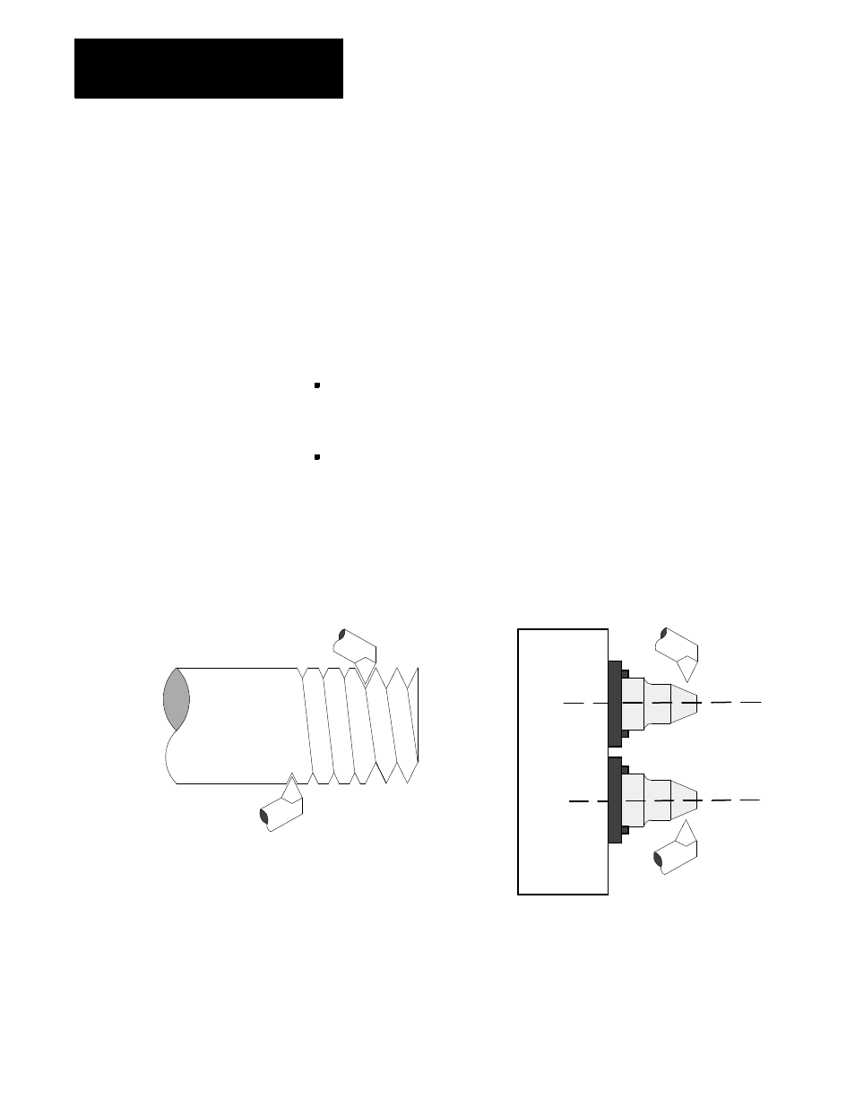 Shared spindle configuration, Separate spindle configuration, 4 spindle control for dual- processing systems | Rockwell Automation 8520 9/Series CNC Lathe User Manual | Page 752 / 880