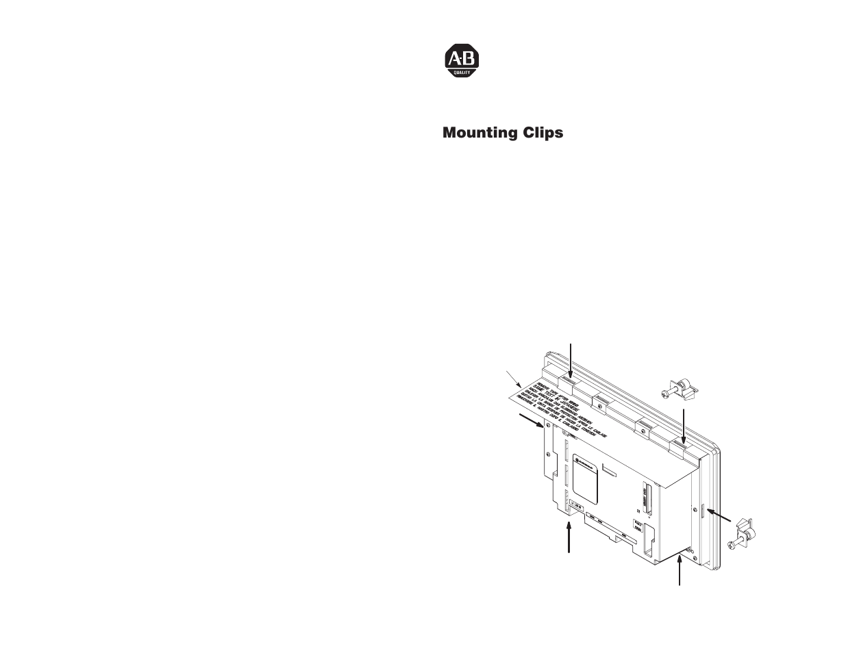 English, Installation instructions | Rockwell Automation 2711-NP2 Mounting Clips for PanelView 600, 900, 1000 Terminals User Manual | Page 2 / 12