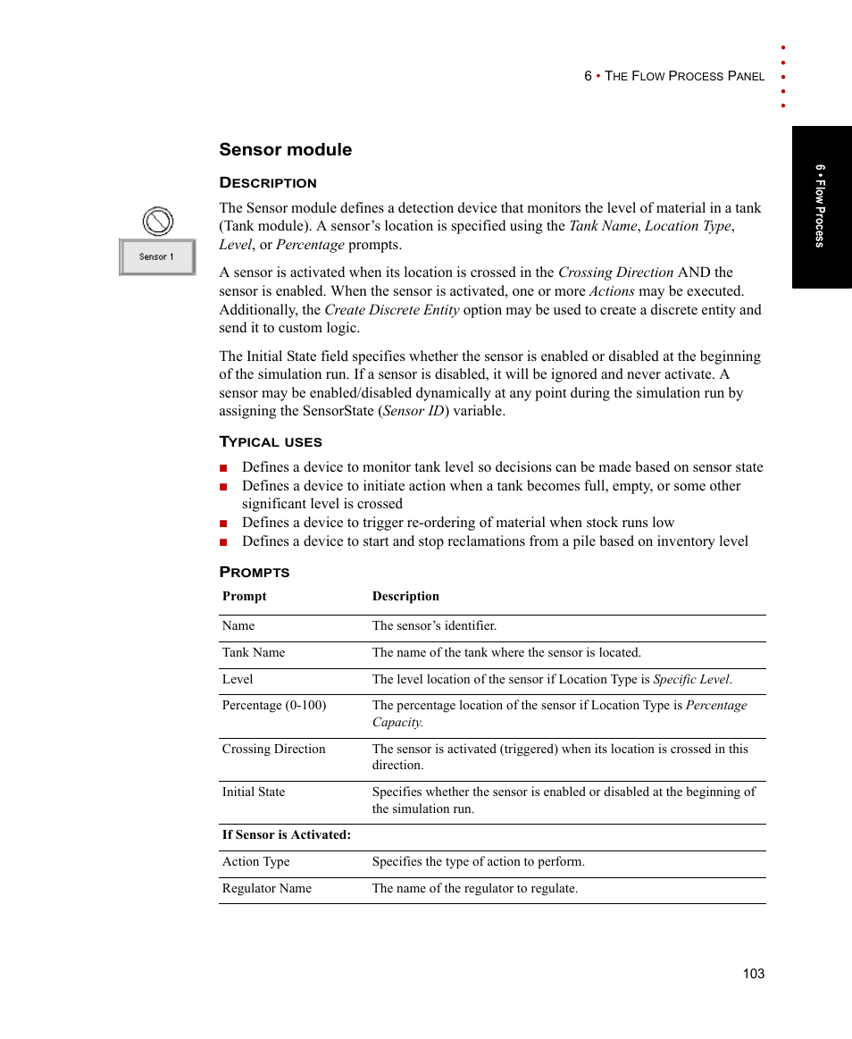 Sensor module | Rockwell Automation Arena Users Guide User Manual | Page 111 / 152