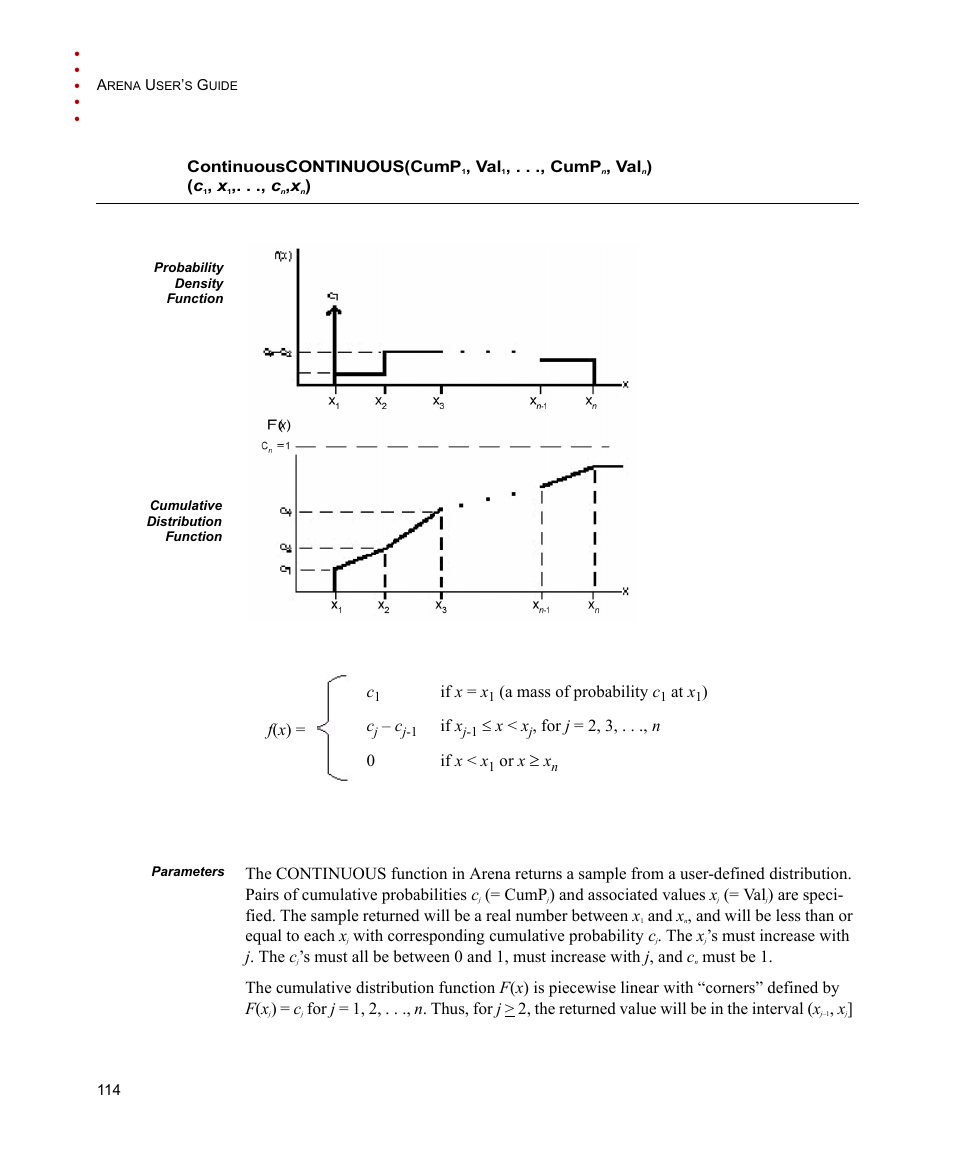 C1, x1,. . ., cn,xn) 114 | Rockwell Automation Arena Users Guide User Manual | Page 122 / 152