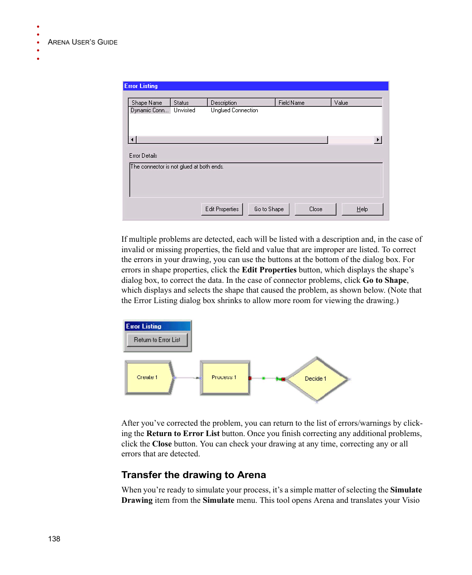 Transfer the drawing to arena | Rockwell Automation Arena Users Guide User Manual | Page 146 / 152