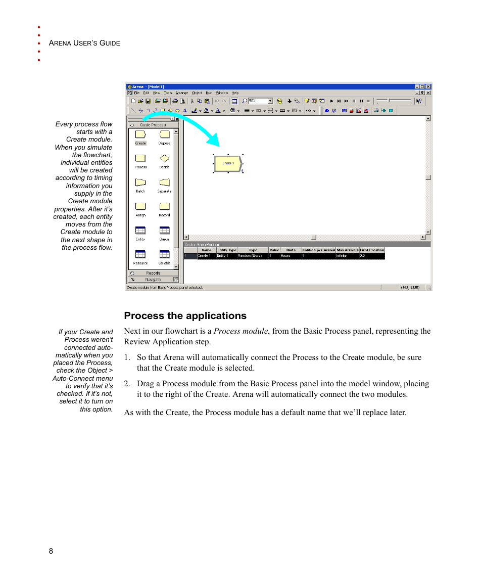 Process the applications | Rockwell Automation Arena Users Guide User Manual | Page 16 / 152