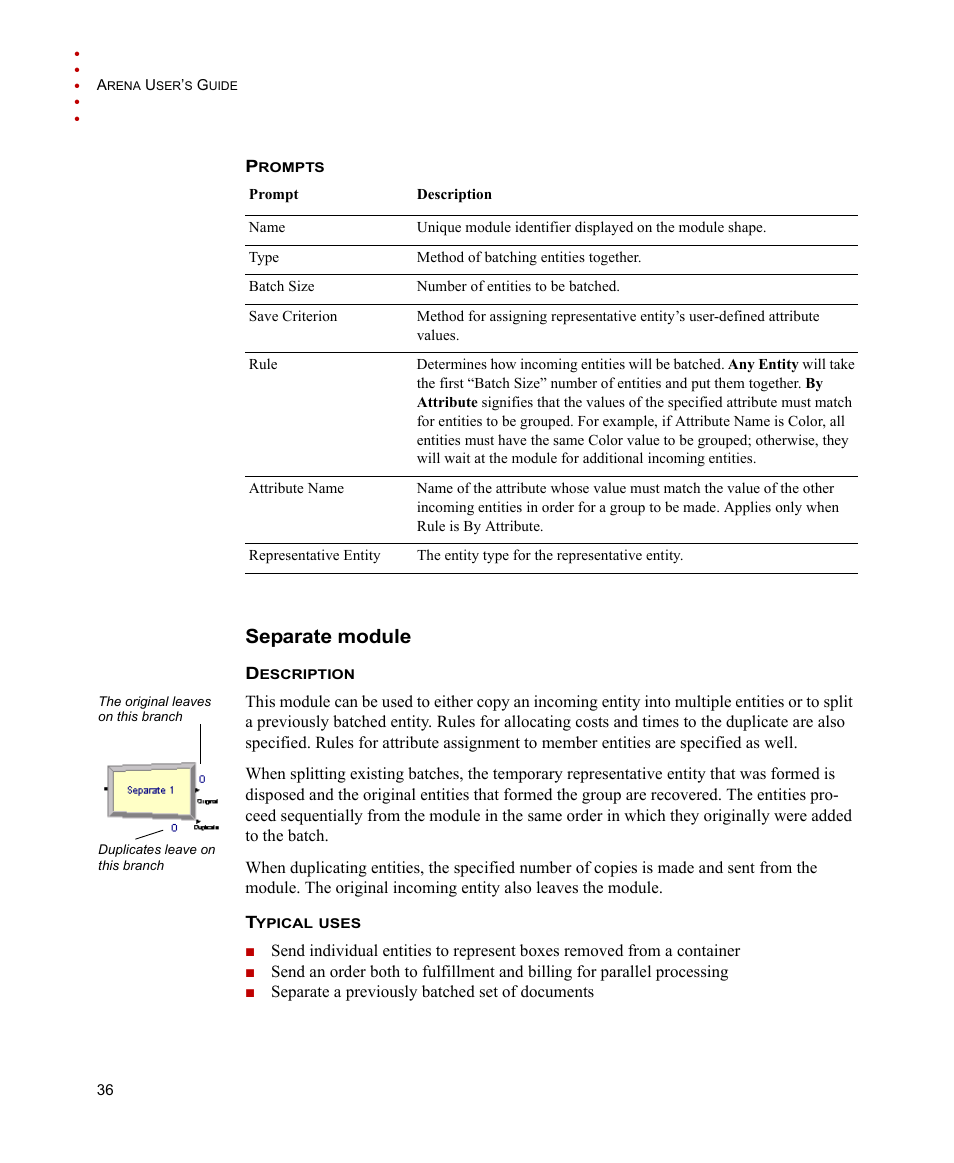 Separate module | Rockwell Automation Arena Users Guide User Manual | Page 44 / 152