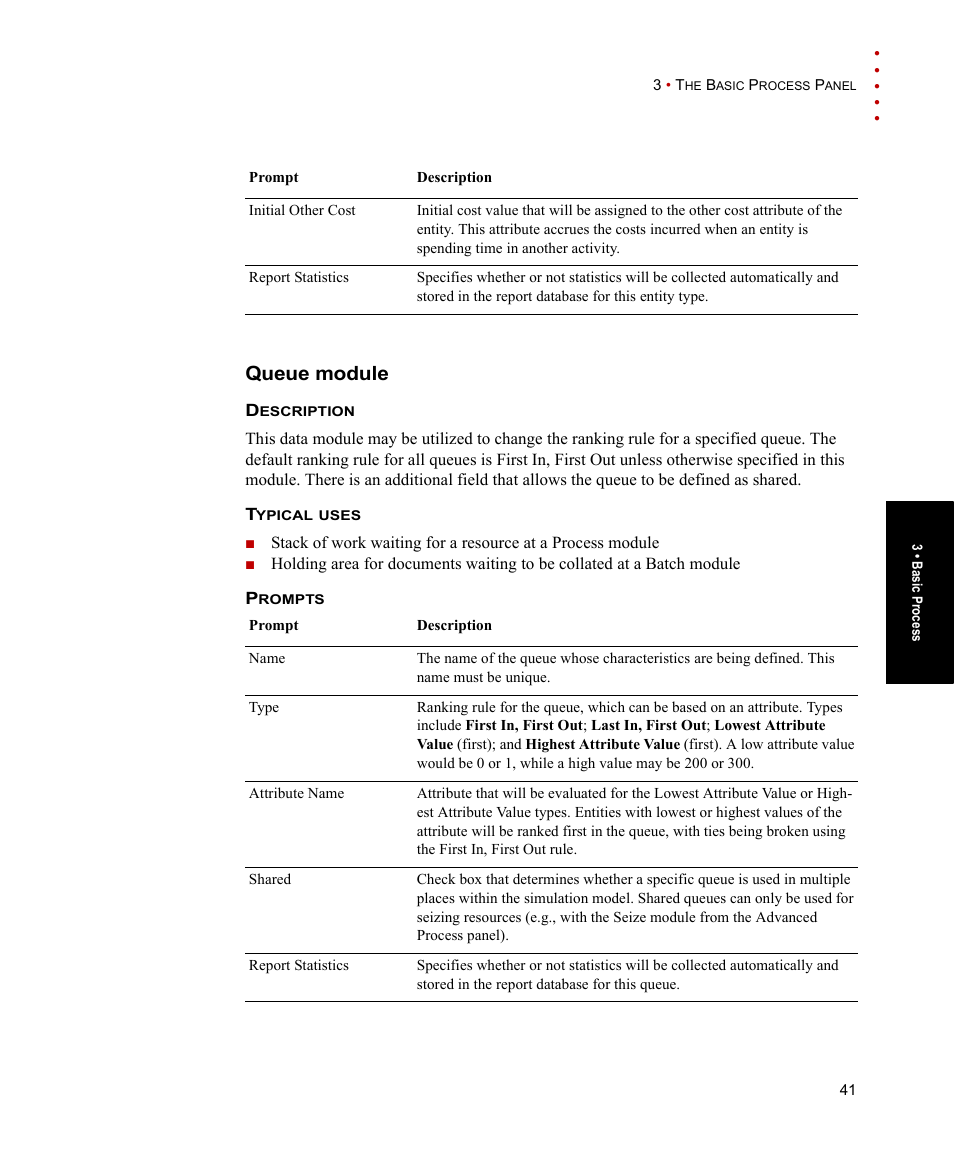 Queue module | Rockwell Automation Arena Users Guide User Manual | Page 49 / 152