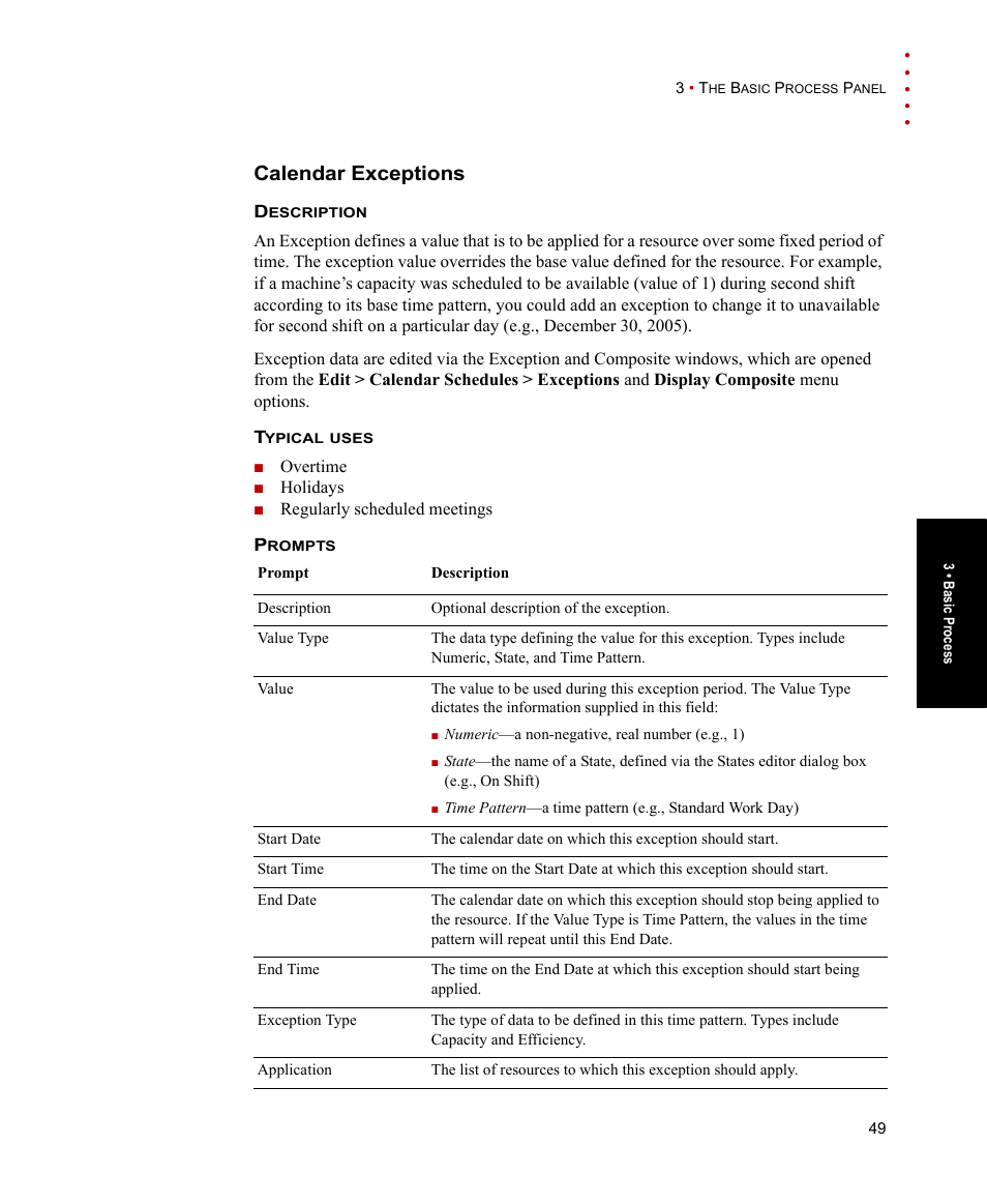 Calendar exceptions | Rockwell Automation Arena Users Guide User Manual | Page 57 / 152