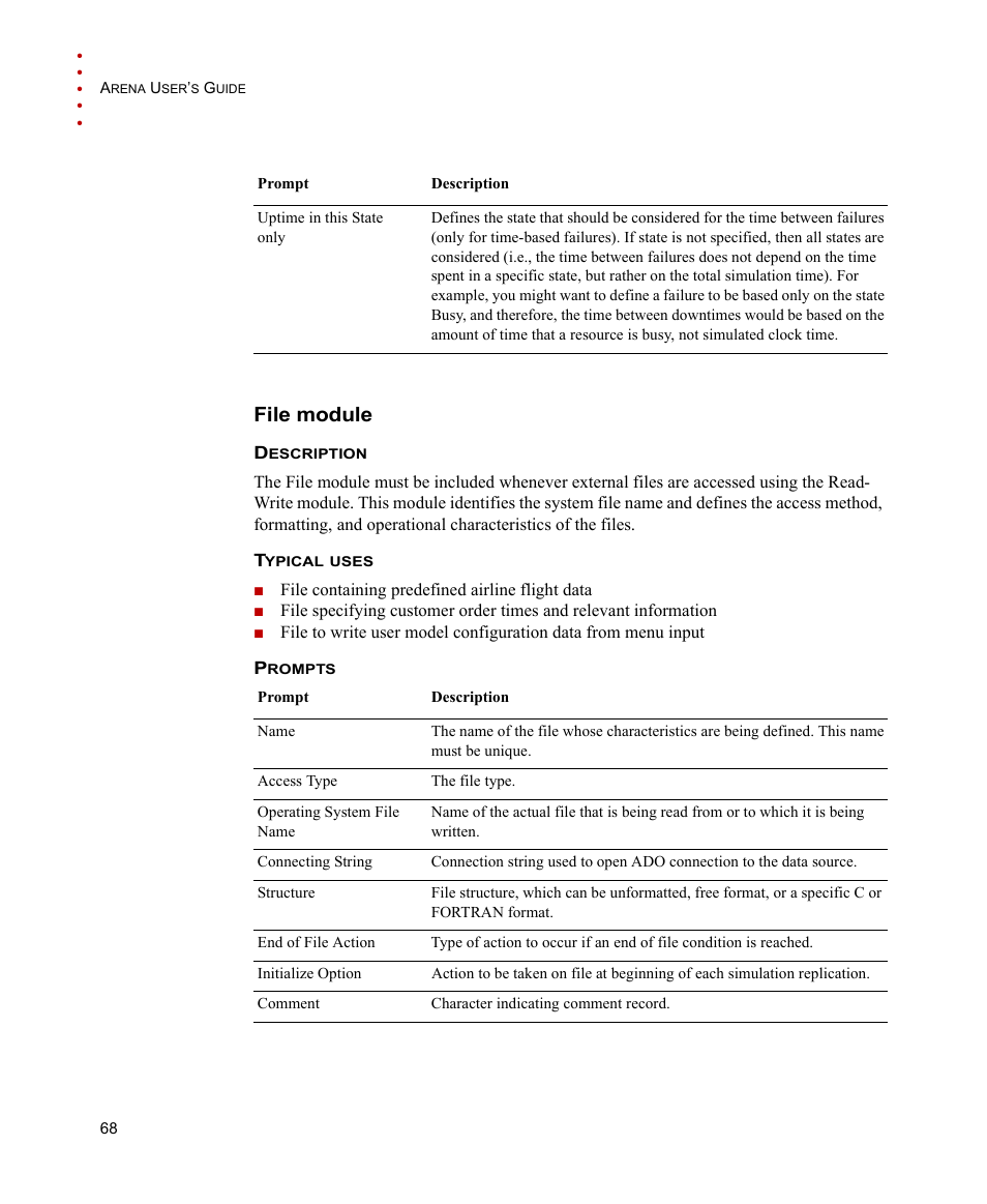 File module | Rockwell Automation Arena Users Guide User Manual | Page 76 / 152