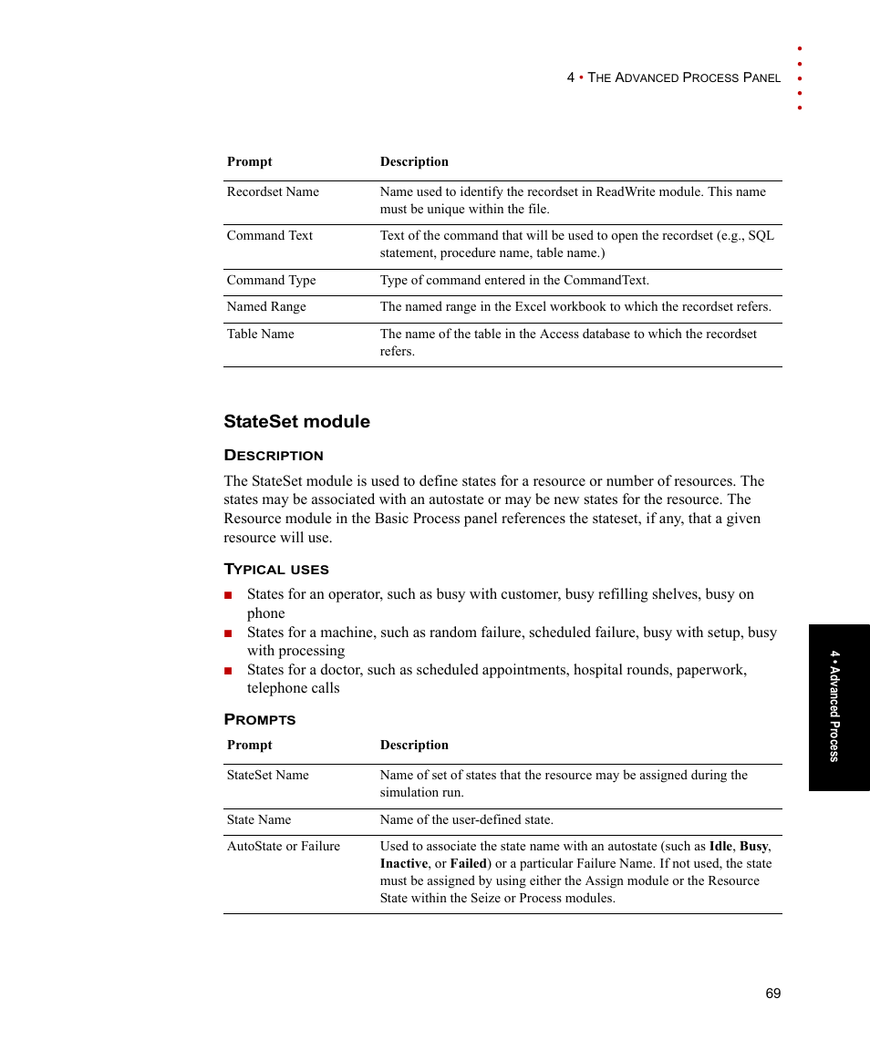 Stateset module | Rockwell Automation Arena Users Guide User Manual | Page 77 / 152