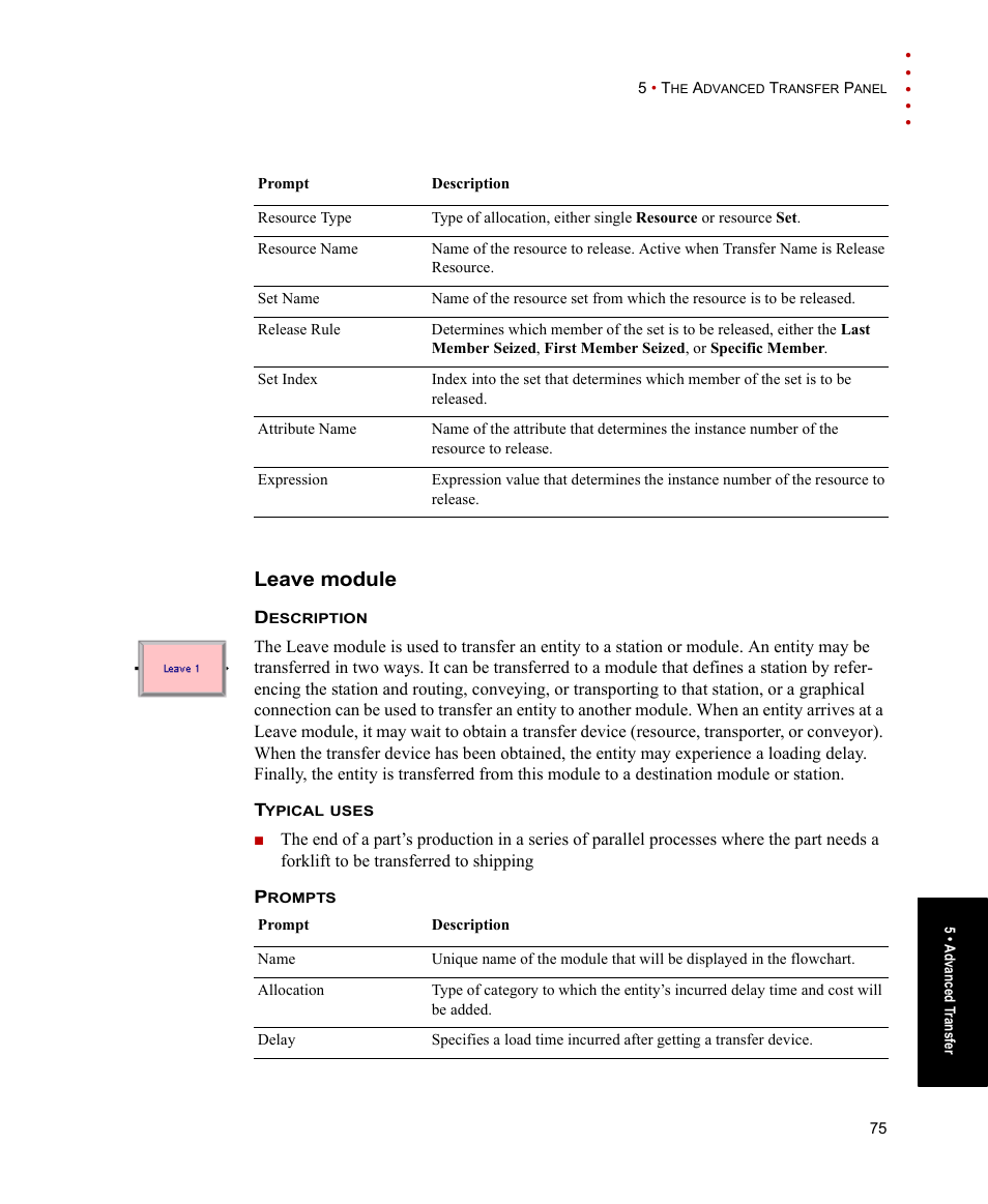 Leave module | Rockwell Automation Arena Users Guide User Manual | Page 83 / 152