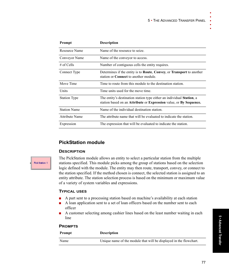 Pickstation module | Rockwell Automation Arena Users Guide User Manual | Page 85 / 152