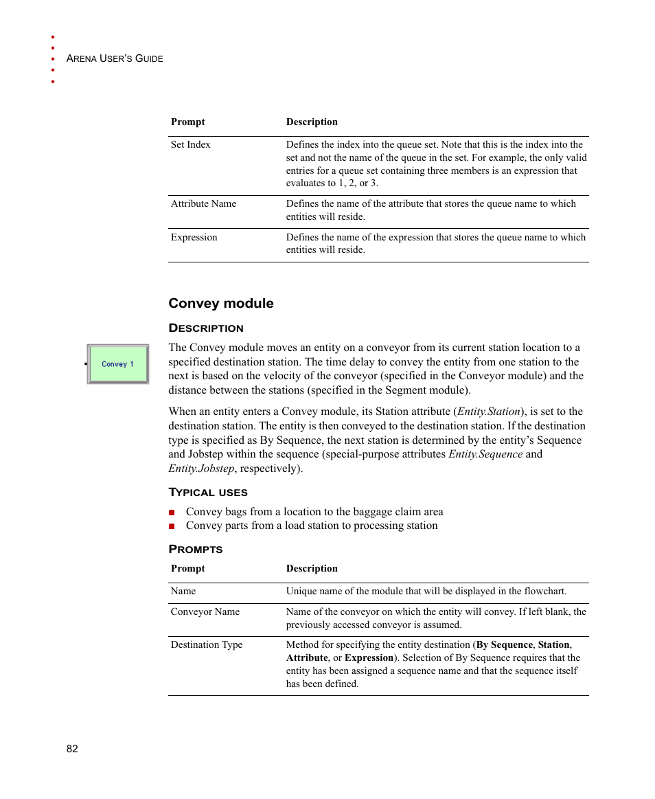 Convey module | Rockwell Automation Arena Users Guide User Manual | Page 90 / 152