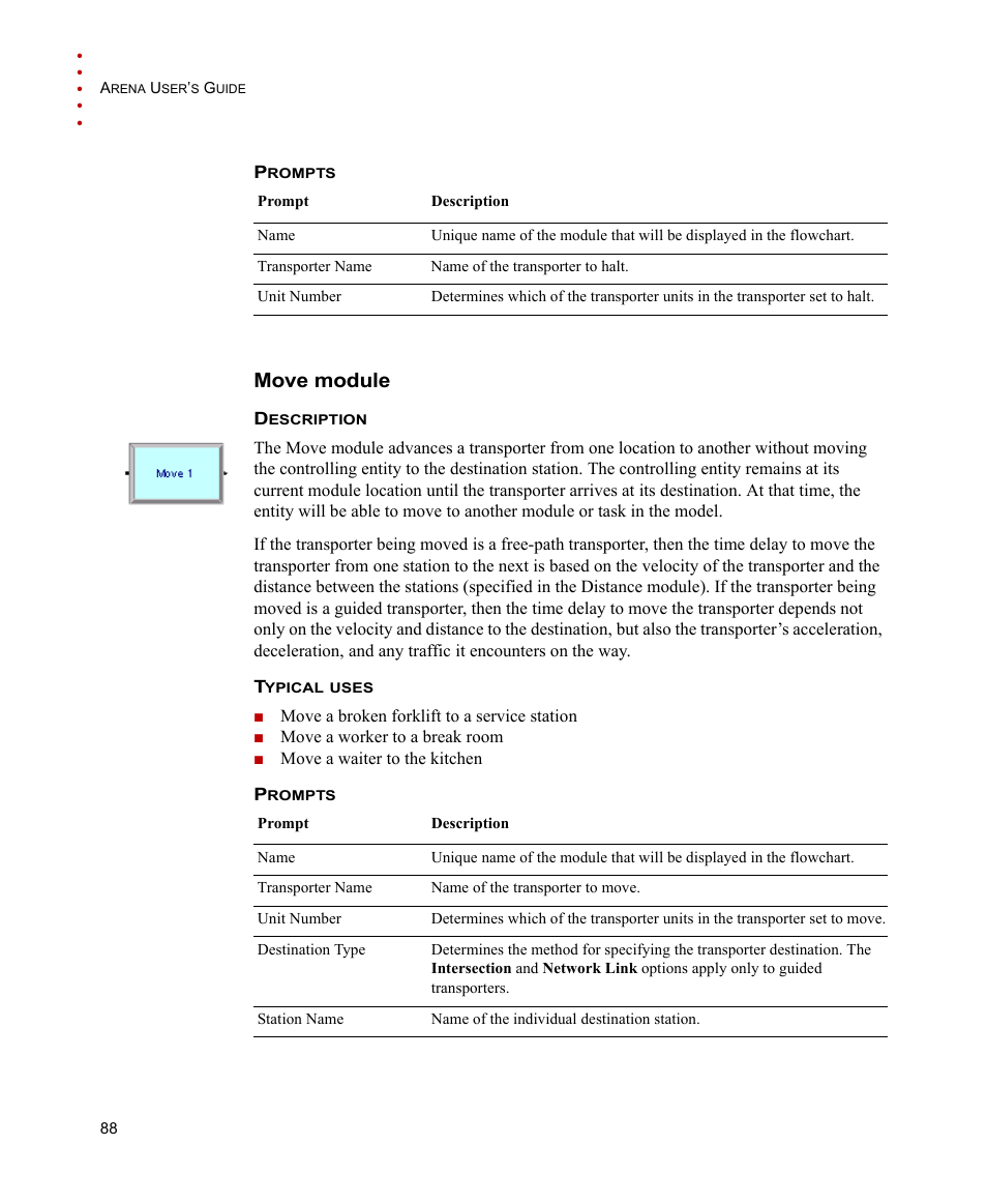 Move module | Rockwell Automation Arena Users Guide User Manual | Page 96 / 152