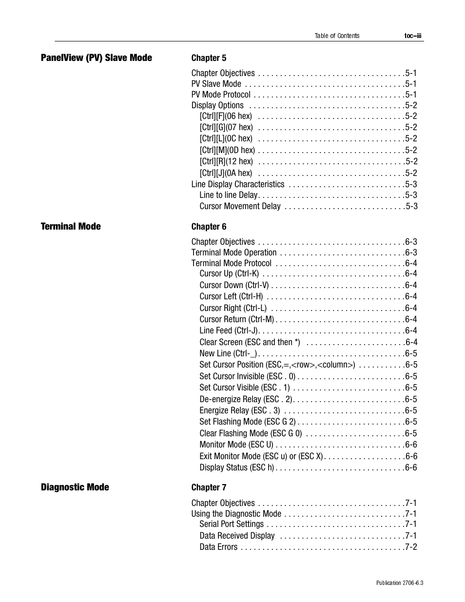 Panelview (pv) slave mode, Terminal mode, Diagnostic mode | Rockwell Automation 2706-LV2S_LV4S DL40 PLUS SLAVE USER MANUAL User Manual | Page 6 / 60