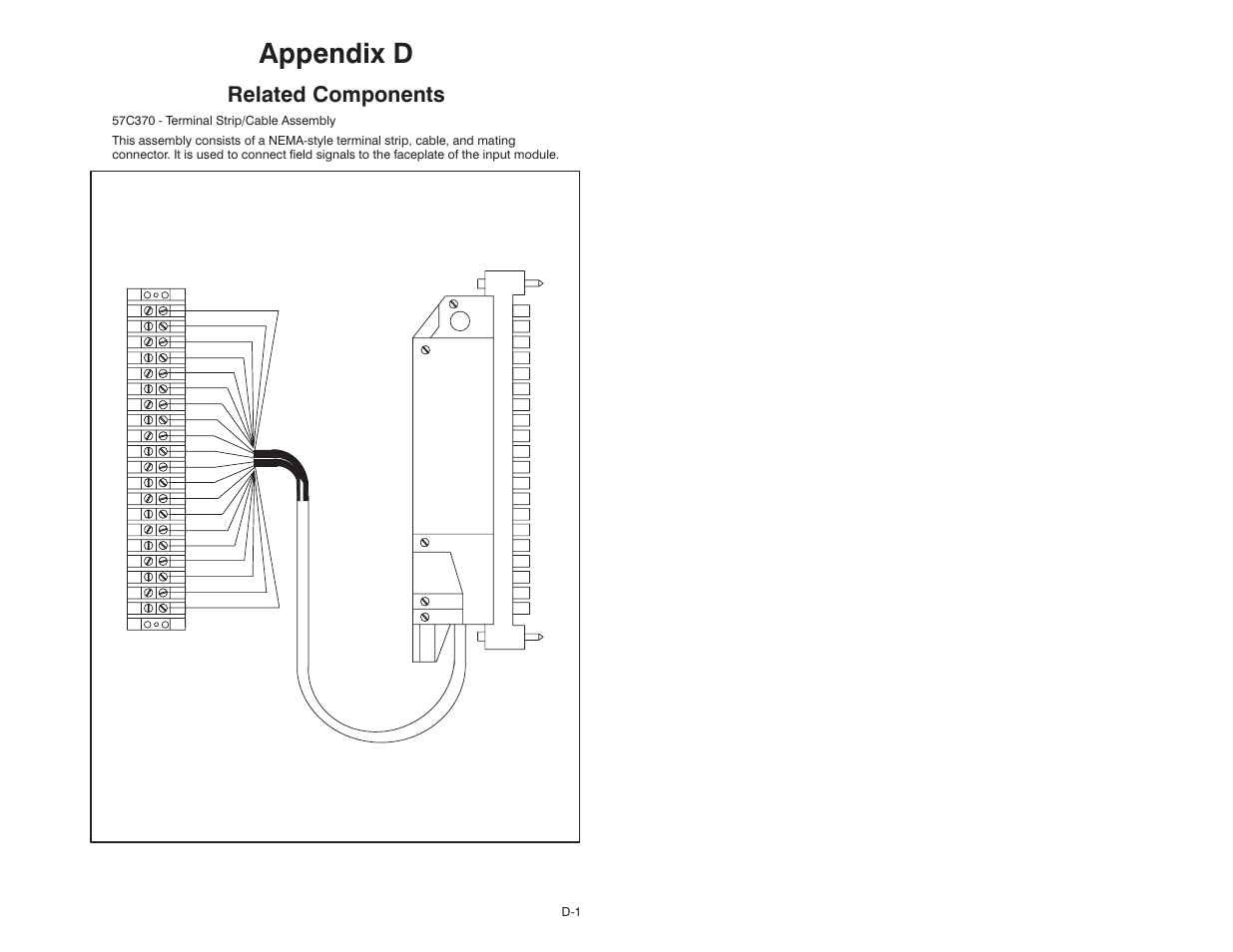D related components, Appendix d | Rockwell Automation 61C516 AutoMax/AutoMate 24VAC/DC Input Module User Manual | Page 29 / 38