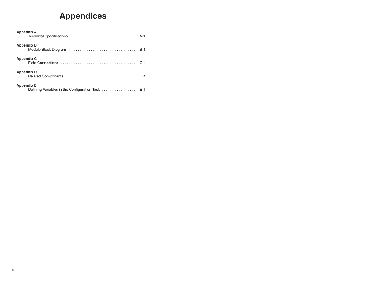 Appendices | Rockwell Automation 61C516 AutoMax/AutoMate 24VAC/DC Input Module User Manual | Page 4 / 38