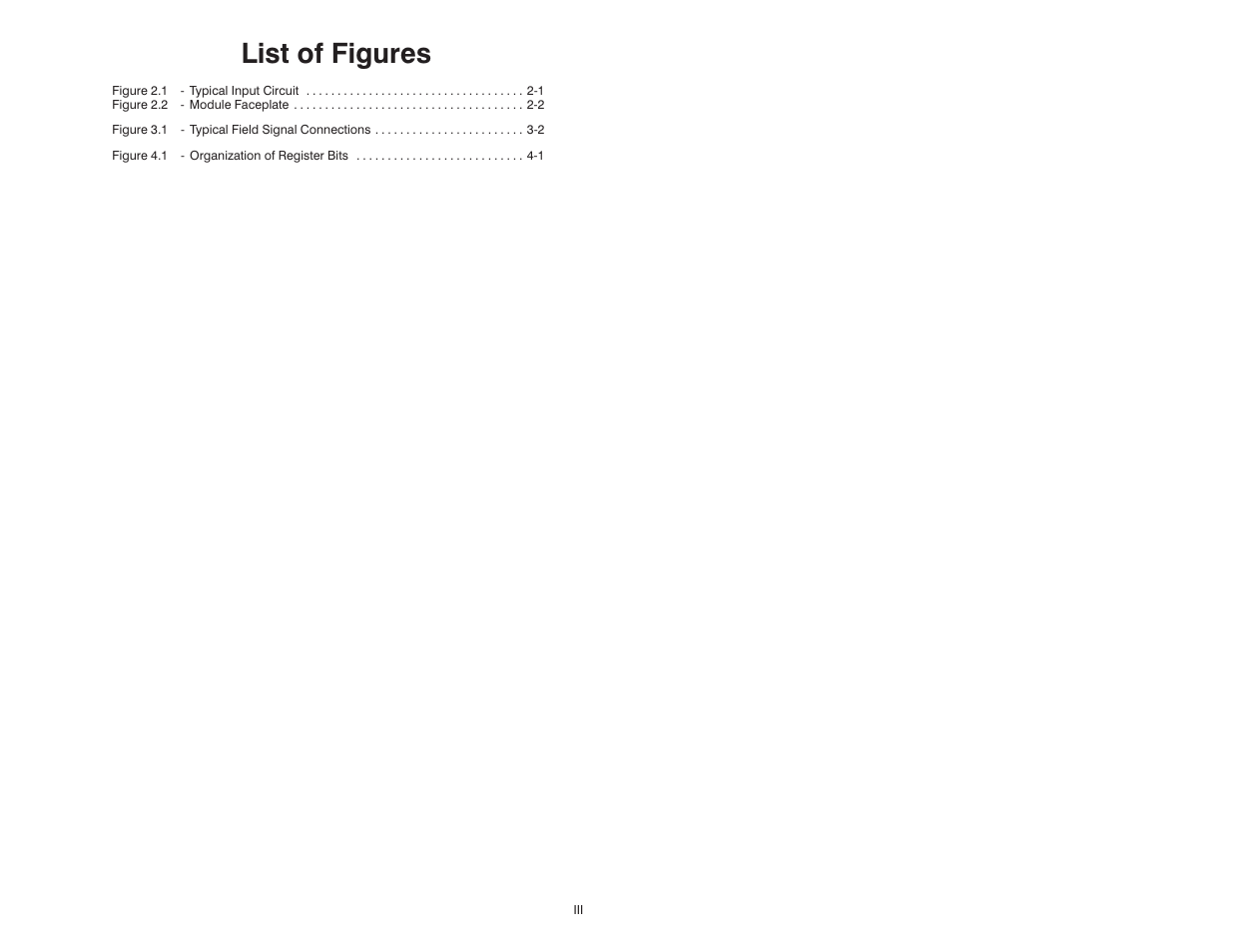 List of figures | Rockwell Automation 61C516 AutoMax/AutoMate 24VAC/DC Input Module User Manual | Page 5 / 38
