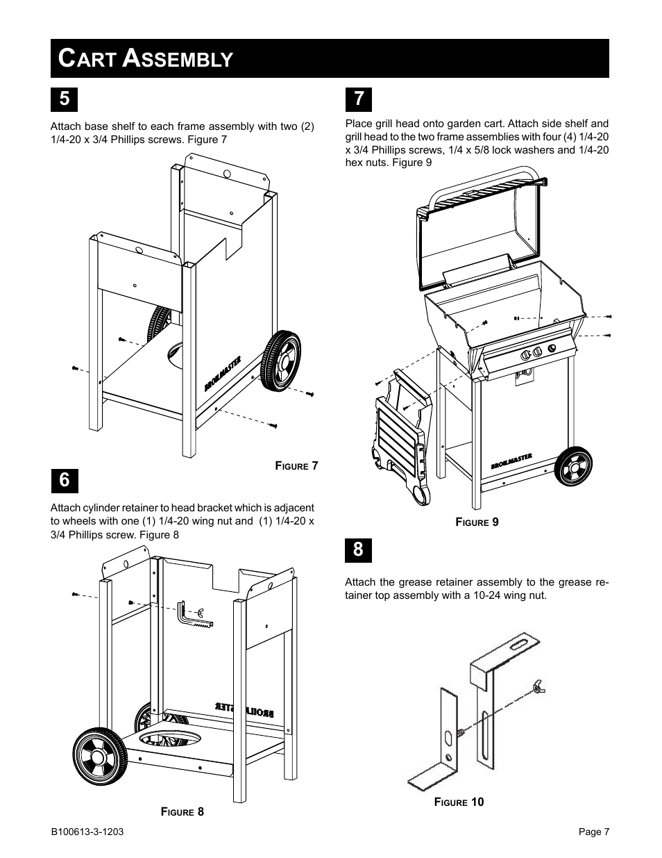 Ssembly 5 67 8 | Broilmaster B100613-3-1203 User Manual | Page 7 / 8