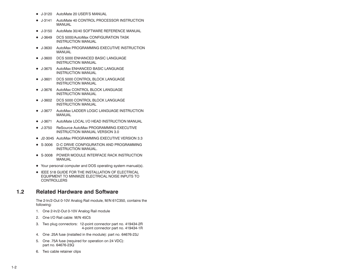 2 related hardware and software | Rockwell Automation 61C350 2-In/2-Out 0-10 Volt Analog Rail Module User Manual | Page 8 / 48