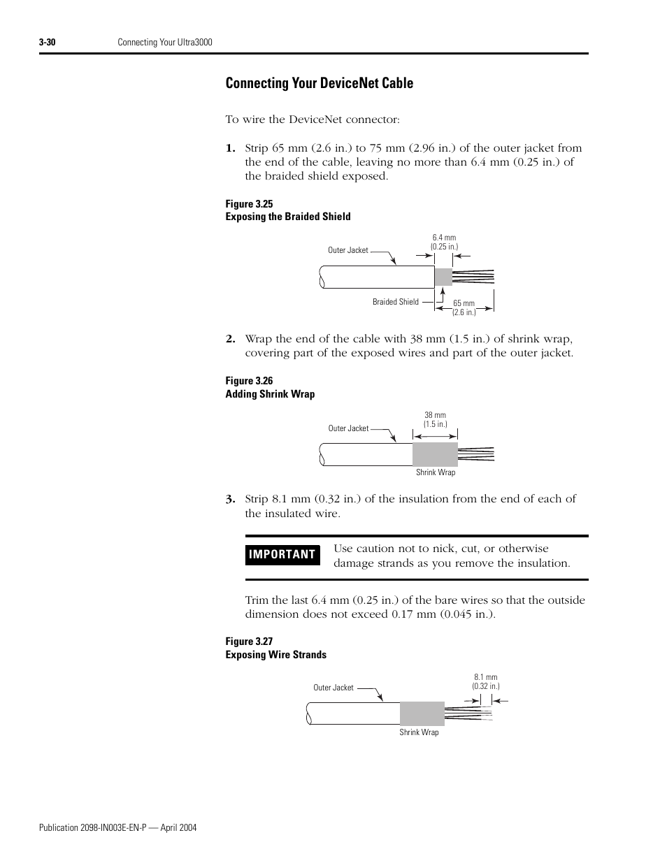 Connecting your devicenet cable | Rockwell Automation 2090 Ultra3000 Installation Manual User Manual | Page 126 / 194