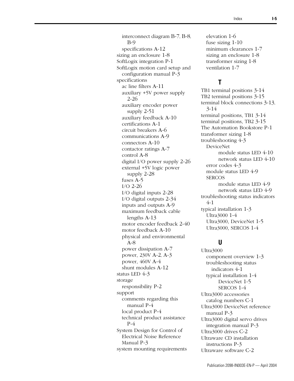 Rockwell Automation 2090 Ultra3000 Installation Manual User Manual | Page 191 / 194