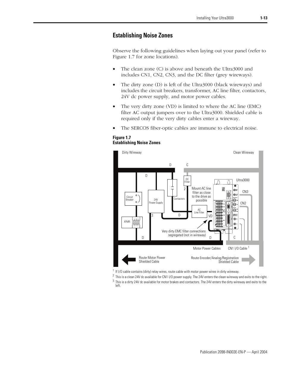 Establishing noise zones | Rockwell Automation 2090 Ultra3000 Installation Manual User Manual | Page 37 / 194