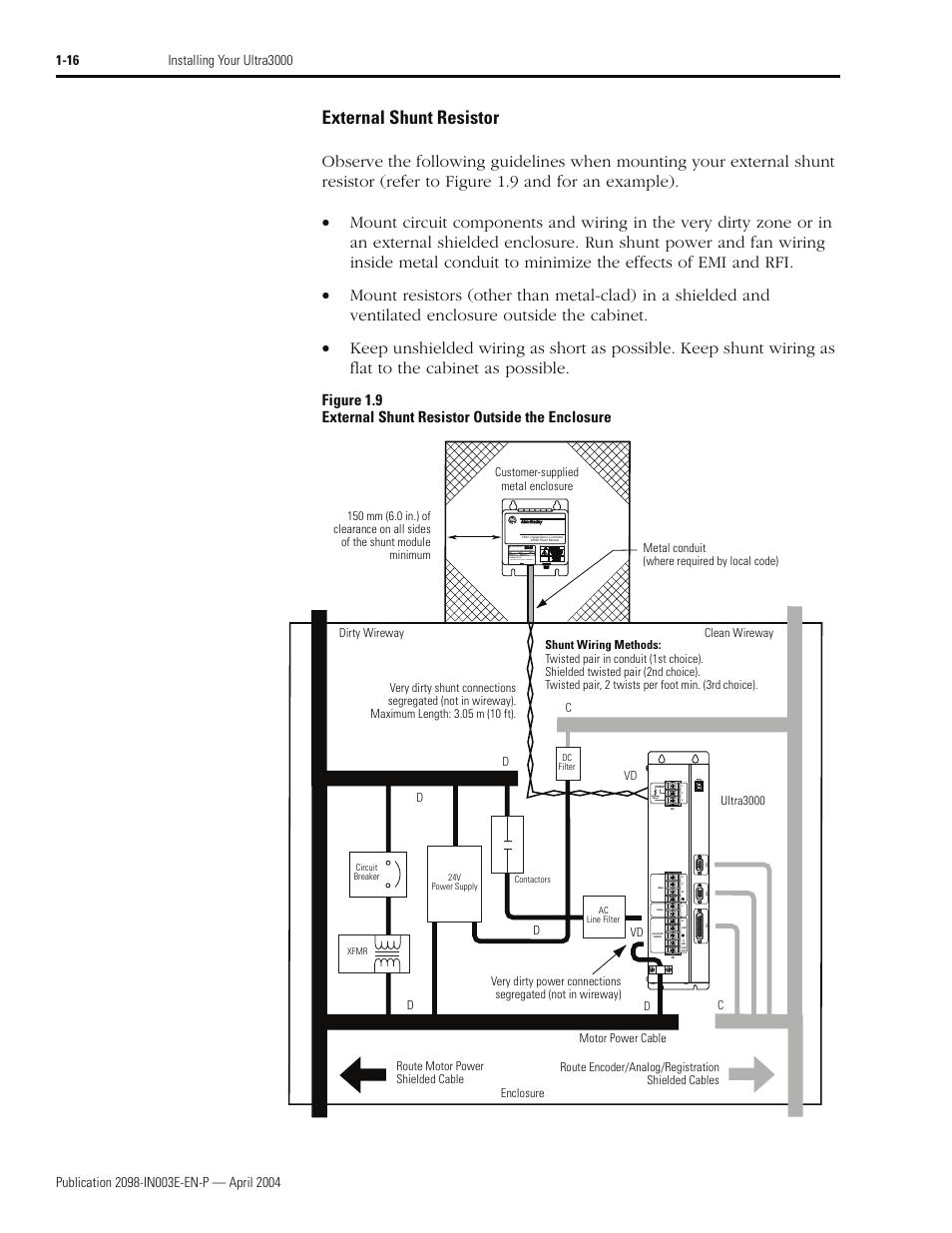 External shunt resistor | Rockwell Automation 2090 Ultra3000 Installation Manual User Manual | Page 40 / 194